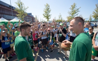 Klaipėdoje paaiškėjo visi "Sprite" turnyro finalo dalyviai; lankėsi M.Kalnietis ir P.Jankūnas