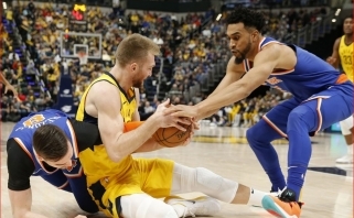 D.Sabonis sustiprino savo pozicijas NBA lyderių sąraše, "Pacers" pratęsė pergalių seriją