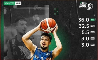 NKL savaitės MVP – "Kuršių" amerikietis, penkete – ir "Atleto" naujokas Dimša