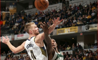 D.Sabonis surinko dar vieną dublį, o "Pacers" įveikė vieną Rytų konferencijos lyderių