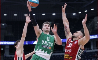 Supertaurės mažajame finale "Unics" įveikė neįtikėtinai daug klydusius "Lokomotiv" krepšininkus