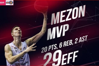 "Perlą" nuskandinęs "erelis" N.Barauskas - aštuntfinalio turo MVP