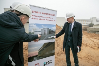 Prasidėjo 3 krepšinio salių komplekso statybos Vilniuje